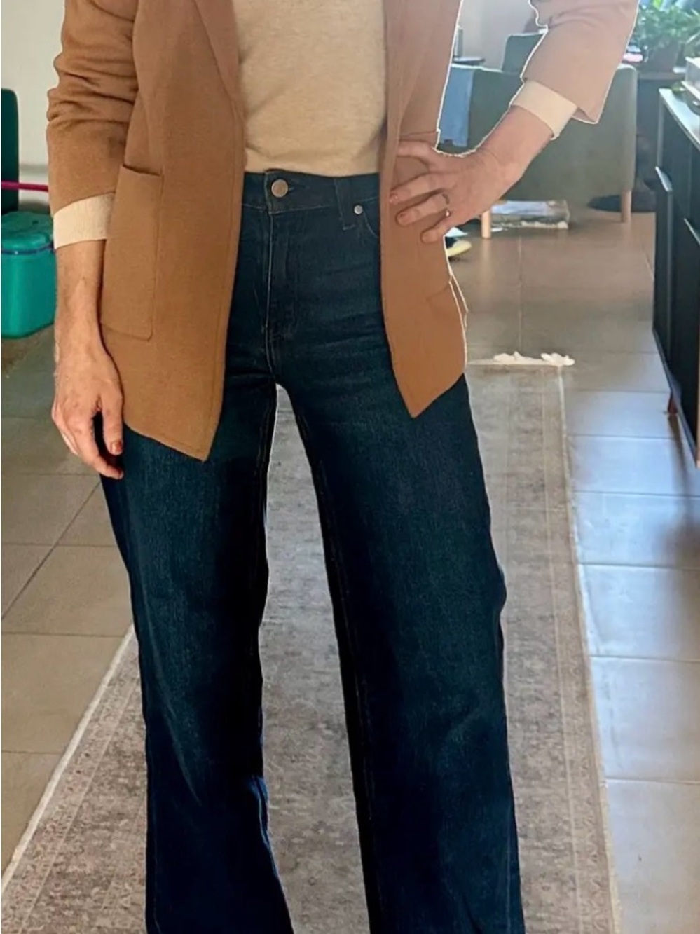 Quince Camel Open-Front Knit Blazer 🧶 - Picture 6 of 6